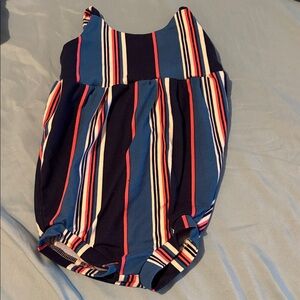 Striped Sleeveless Baby Romper